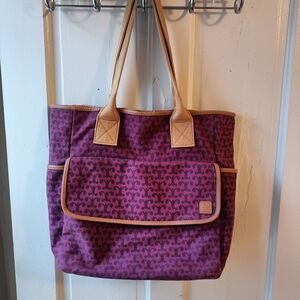 Elegant Purple Patterned Tote Bag